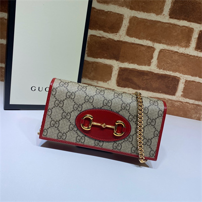gu.cci horsebit 1955 wallet with chain gg S*p*e canvas 621892