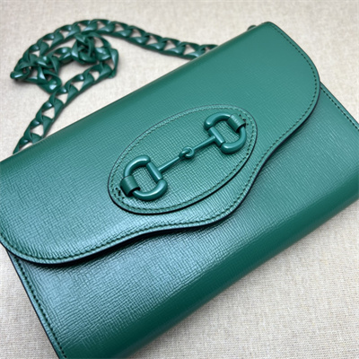 Gu.cci Horsebit 1955 Mini Bag Green Leather 724713