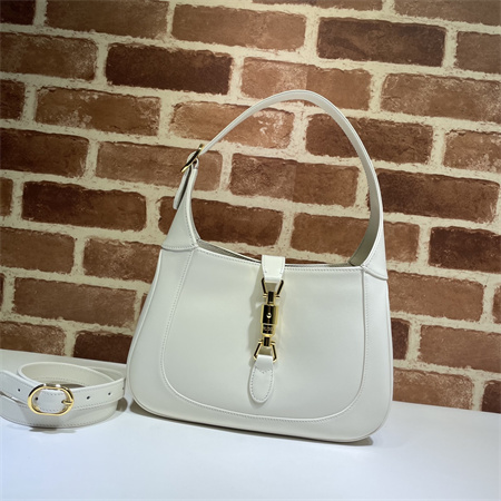 Gu.cci Jackie 1961 Small Shoulder Bag White Smooth Leather 636709