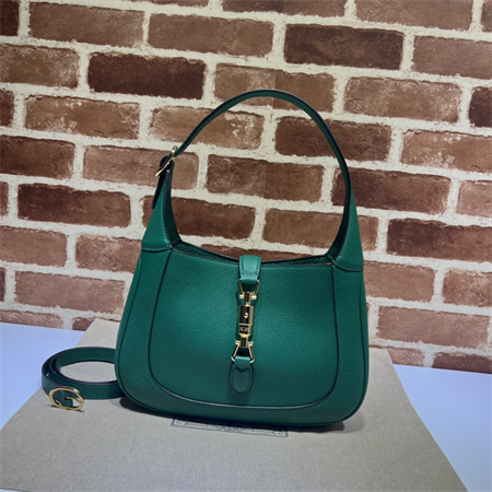 Gu.cci Jackie 1961 Small Shoulder Bag Green Grained Leather 636709