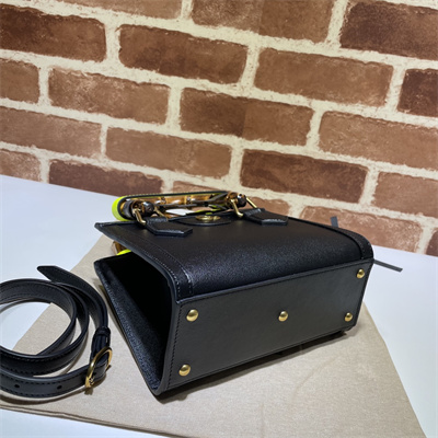 Gu.cci Diana Mini Tote Bag Black Leather 655661