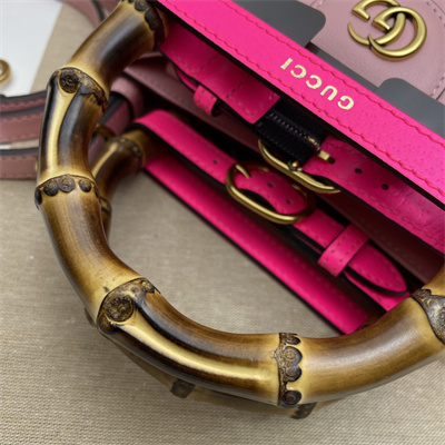 Gu.cci Diana Mini Tote Bag Pink Leather 655661