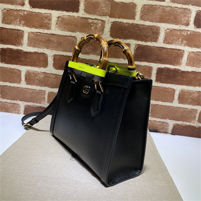 Gu.cci Diana Small Tote Bag Black Leather 660195