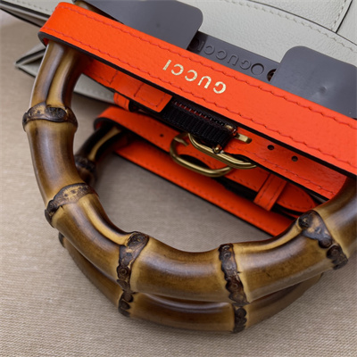 Gu.cci Diana Small Tote Bag White Leather 660195