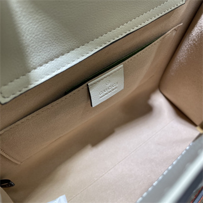 Gu.cci Diana Small Tote Bag White Leather 660195