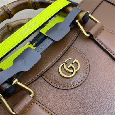 Gu.cci Diana Small Tote Bag Brown Leather 660195