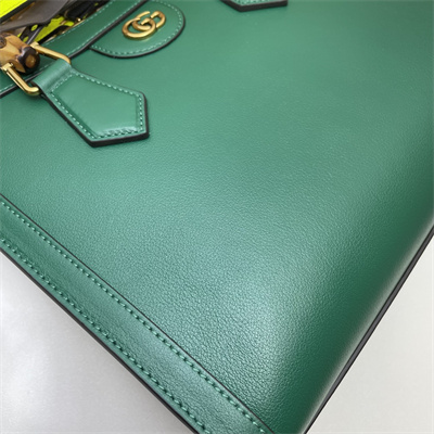 Gu.cci Diana Small Tote Bag Green Leather 660195