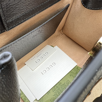 Gu.cci Diana Mini Tote Bag Black Leather 2 Straps 702732