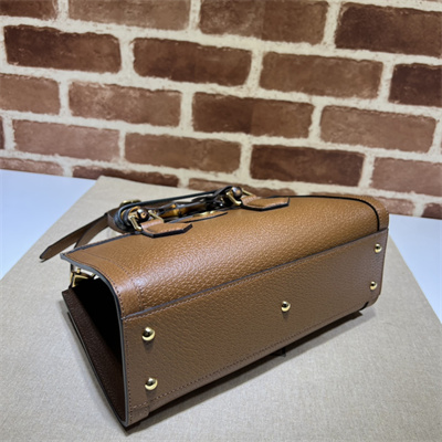 Gu.cci Diana Small Shoulder Bag Brown Leather 735153