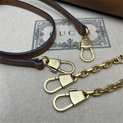 Gu.cci Diana Small Shoulder Bag Brown Leather 735153