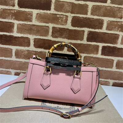 Gu.cci Diana Small Shoulder Bag Pink Leather 735153