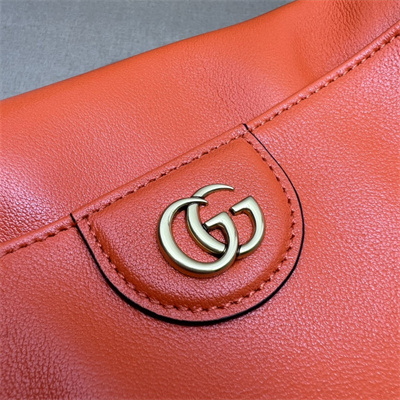 Gu.cci Diana Medium Shoulder Bag Orange Leather 746124
