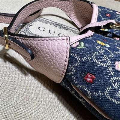 Jackie 1961 Mini Shoulder Bag GG Denim With Emb 637092