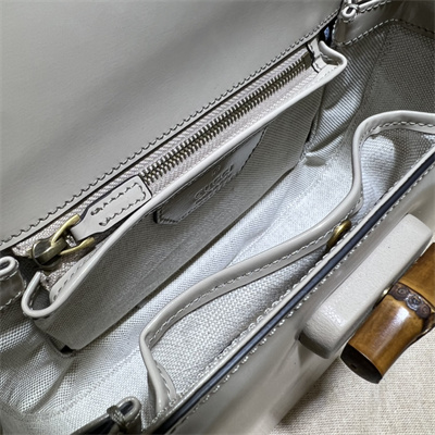 Gu.cci Bamboo 1947 Small Top Handel Bag Oatmeal Leather 675797