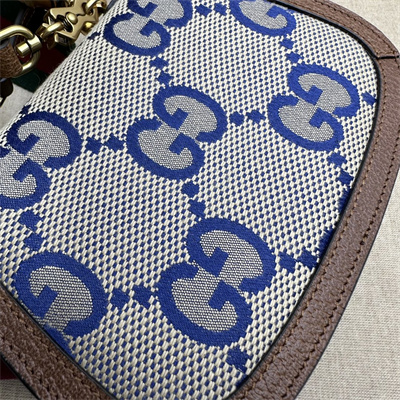 Gu.cci Bamboo 1947 Blue Jumbo GG Mini Top Handle Bag 686864