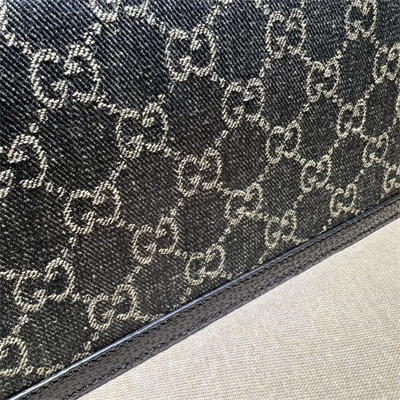 Gu.cci Dionysus Small Rectangular Bag Black Denim 499623