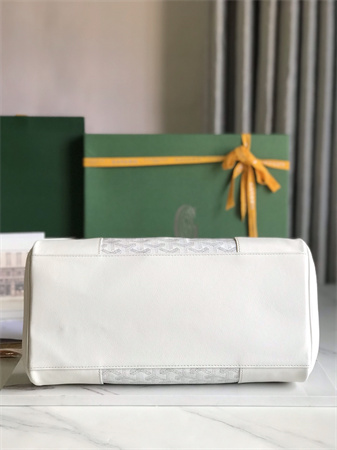 Go*ard saigon tote bag Go*ardine canvas & chevroches calfskin white