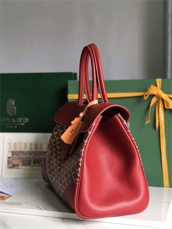 Go*ard saigon tote bag Go*ardine canvas & chevroches calfskin red