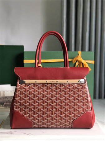 Go*ard saigon tote bag Go*ardine canvas & chevroches calfskin red