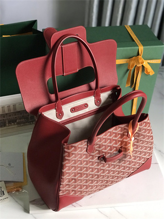 Go*ard saigon tote bag Go*ardine canvas & chevroches calfskin red