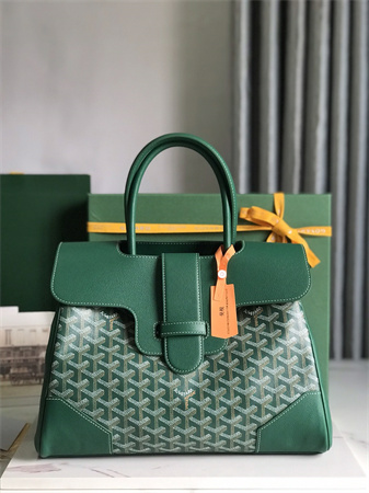 Go*ard saigon tote bag Go*ardine canvas & chevroches calfskin green