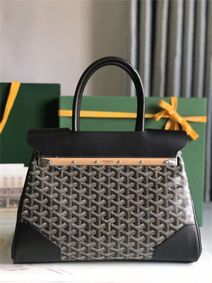 Go*ard saigon tote bag Go*ardine canvas & chevroches calfskin black