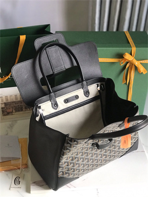 Go*ard saigon tote bag Go*ardine canvas & chevroches calfskin black