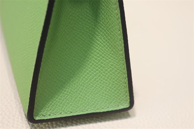 Kelly Mini II Bag Epsom Leather Gold/Silver Hardware In Vert Criquet Color HS