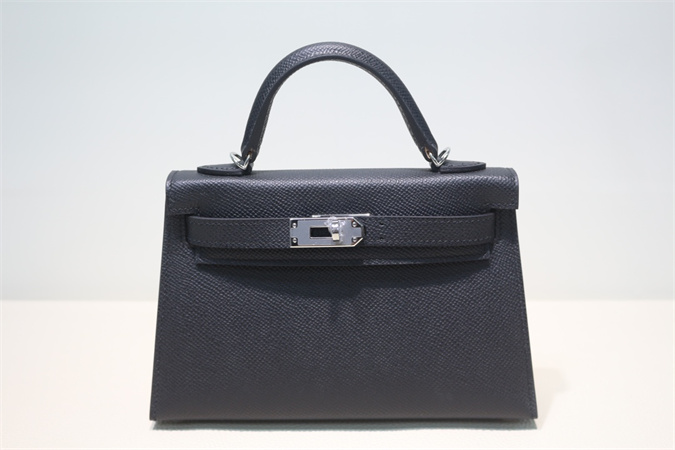 Kelly Mini II Bag Epsom Leather Gold/Silver Hardware In Black Color HS