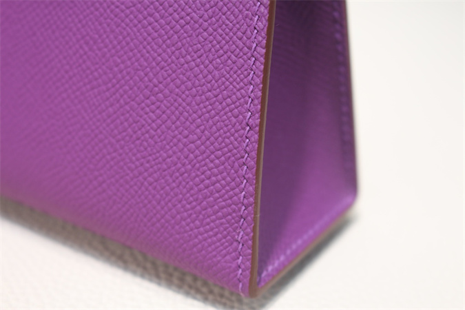 Kelly Mini II Bag Epsom Leather Gold/Silver Hardware In Anemone Color HS