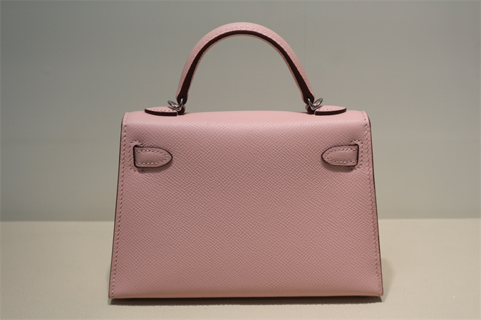 Kelly Mini II Bag Epsom Leather Gold/Silver Hardware In Rose Sakura Color HS