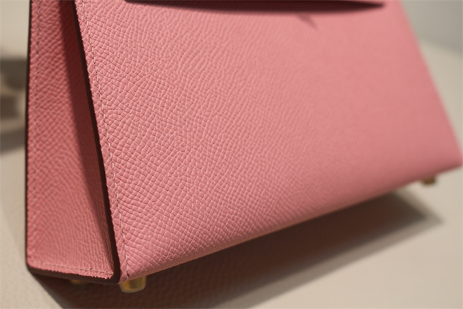 Kelly Mini II Bag Epsom Leather Gold/Silver Hardware In Rose Confetti Color HS