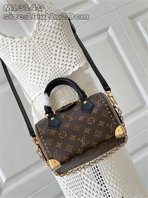 L.V Speedy Trunk 20 Monogram canvas &Cowhide-leather trim Black M13146