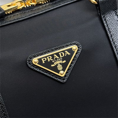 Pra*a re-edition 1978 medium re-nylon and saffiano leather top-handle bag black 1bb233