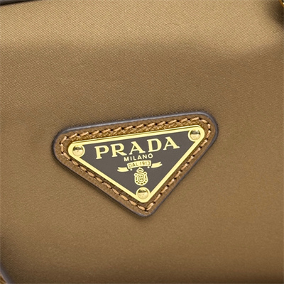 Pra*a re-edition 1978 medium re-nylon and saffiano leather top-handle bag cork beige 1bb233