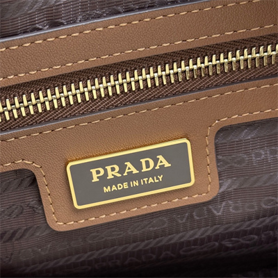 Pra*a re-edition 1978 medium re-nylon and saffiano leather top-handle bag cork beige 1bb233