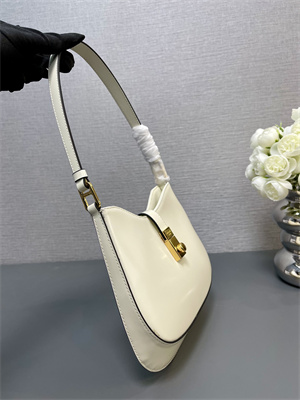 Pra*a cleo shoulder bag shinny leather ivory 1bc169
