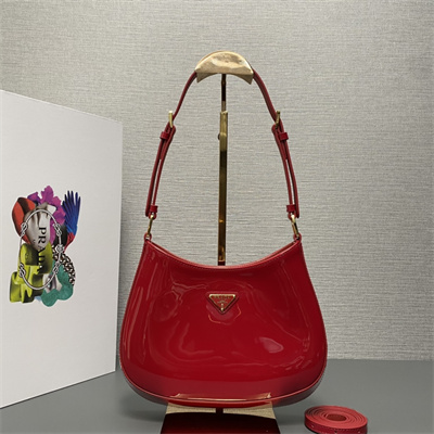 Pra*a cleo patent leather bag cherry red 1bc169
