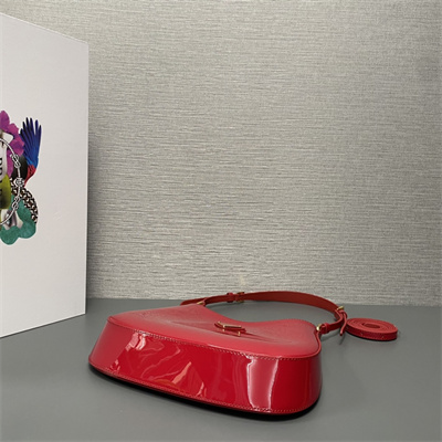 Pra*a cleo patent leather bag cherry red 1bc169