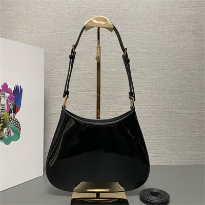 Pra*a cleo patent leather bag black 1bc169