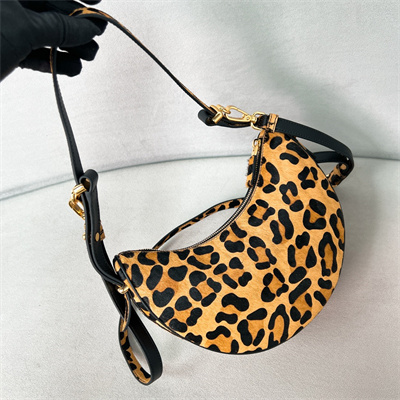 Pra*a arqué leopard print horsehide shoulder bag 1bc194