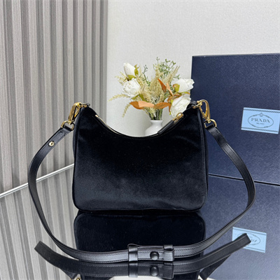 Pra*a re-edition velvet mini-bag black 1bc204