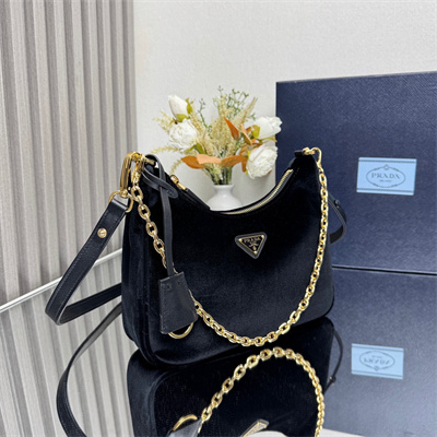 Pra*a re-edition velvet mini-bag black 1bc204