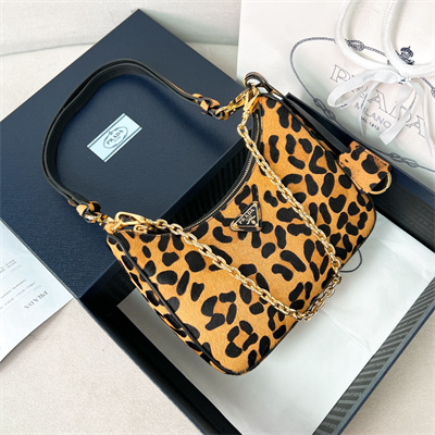 Pra*a re-edition leopard print horsehide mini-bag 1bc204