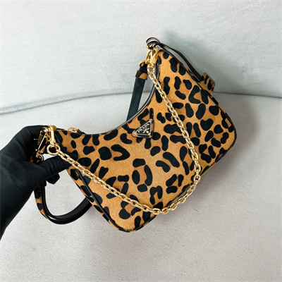 Pra*a re-edition leopard print horsehide mini-bag 1bc204