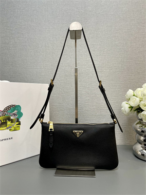 Pra*a mini hobo bag black calfskin 1bc238