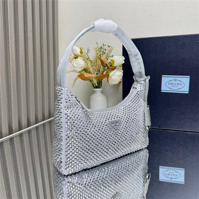pra*a  re-edition 2000 mini-bag with Di*m*nd silver 1ne515