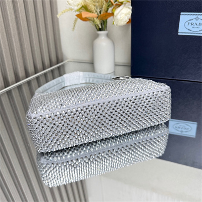 pra*a  re-edition 2000 mini-bag with Di*m*nd silver 1ne515
