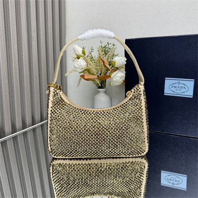 pra*a  re-edition 2000 mini-bag with Di*m*nd gold 1ne515