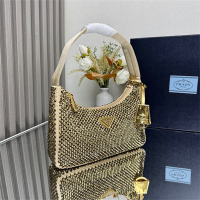 pra*a  re-edition 2000 mini-bag with Di*m*nd gold 1ne515